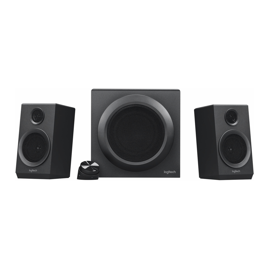 Logitech Z333 Speaker With Subwoofer Setup Guide | ManualsLib