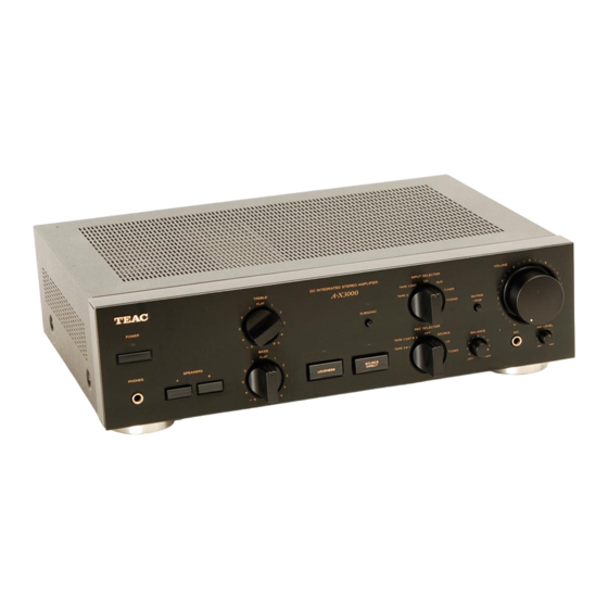 Teac A-X3000 Owner's Manual