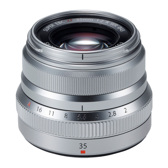 FUJINON XF35MMF2 R WR Owner's Manual