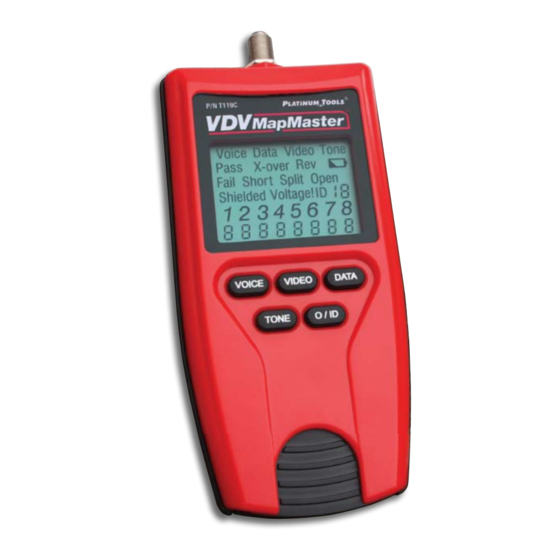 Platinum Tools VDV MapMaster Quick Start Manual