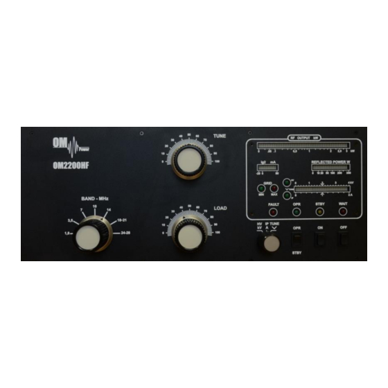 OM POWER OM2200HF Manual