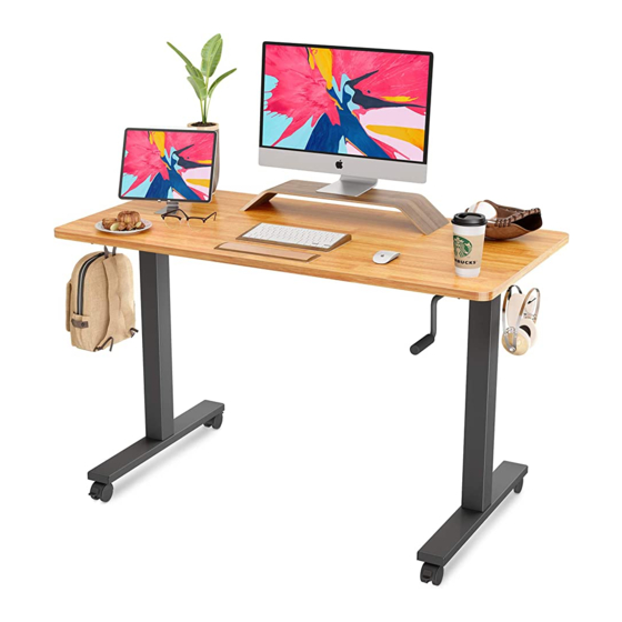 Famisky Crank standing desk Assembly Instructions Manual