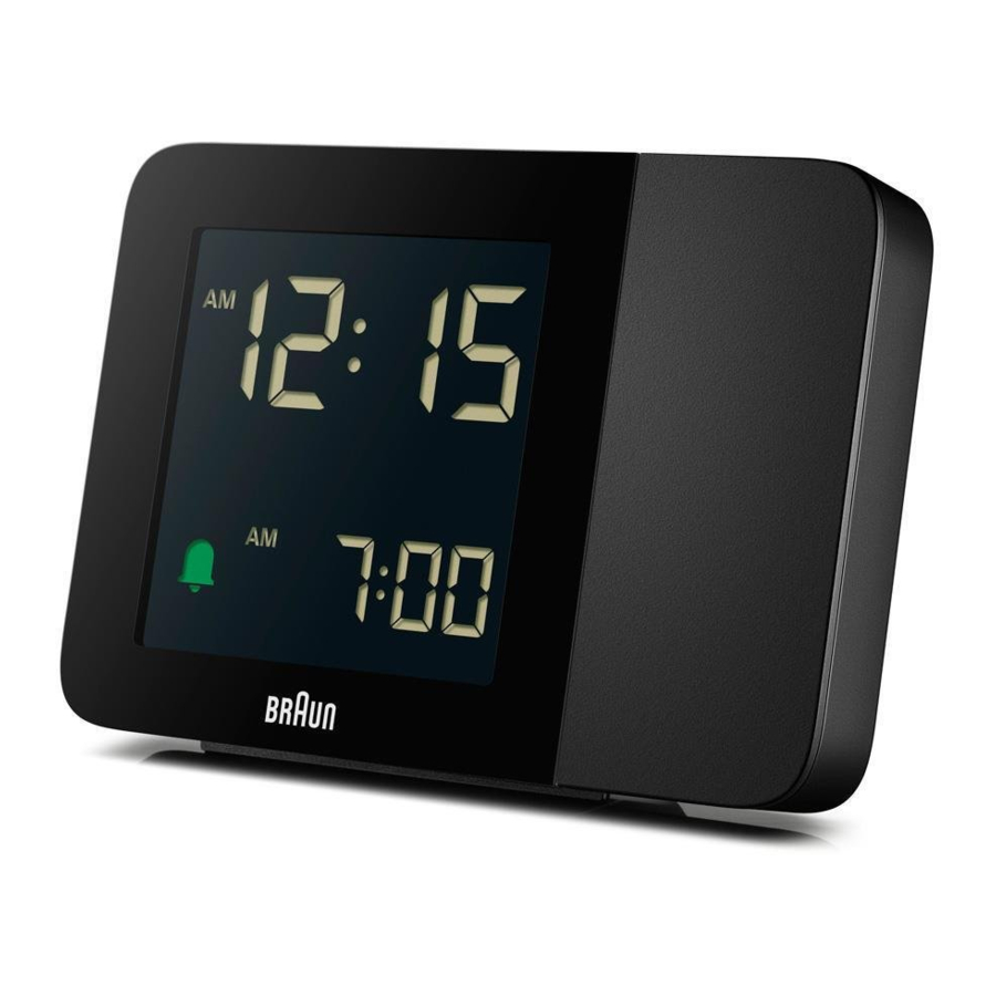 Braun BC15DCF Projection Clock Manual ManualsLib