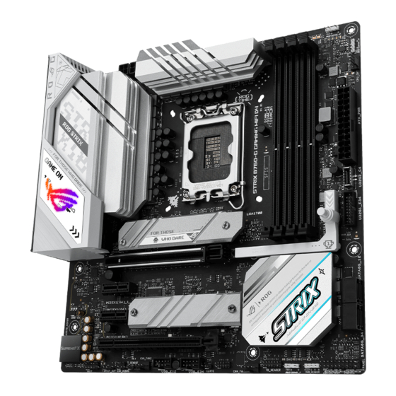 ASUS ROG STRIX B760G GAMING WIFI D4 MANUAL Pdf Download ManualsLib