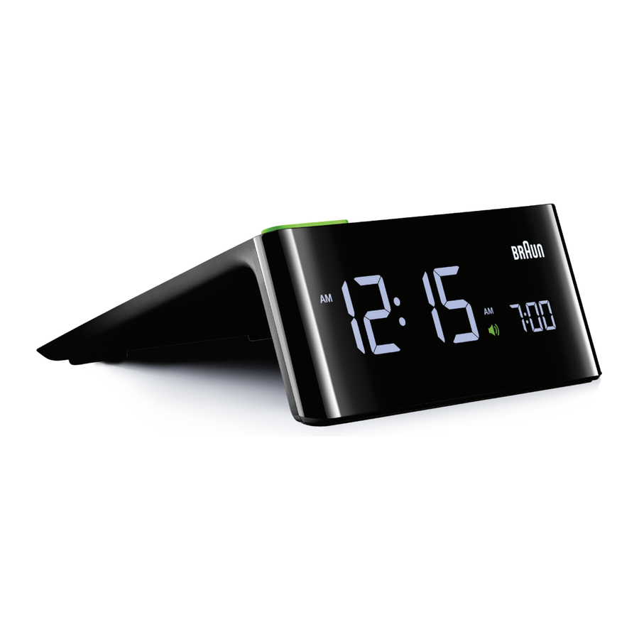 Braun BNC016 Alarm Clock User Instructions ManualsLib