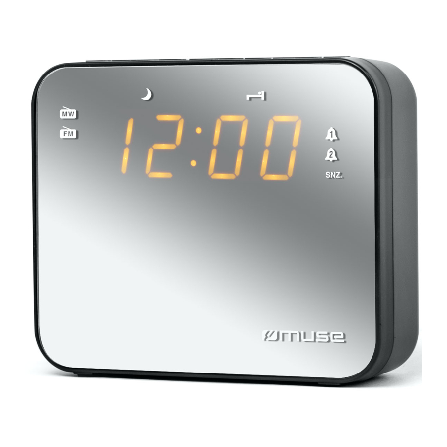 Muse M165 CMR, M165 NY, M165 UK Dual Alarm Clock Radio PLL Manual