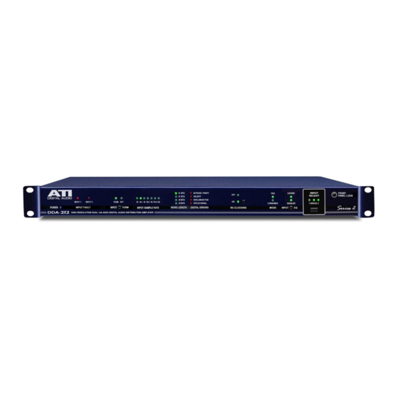 ATI Audio DDA-212BNC Operating And Maintenance Manual