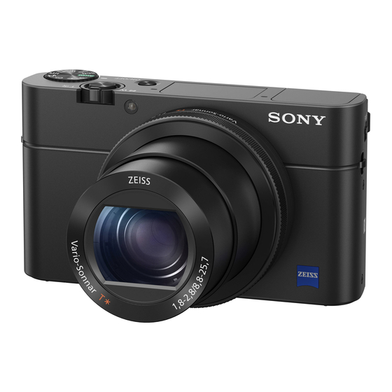 Sony DSC-RX100M4 How To Use Manual