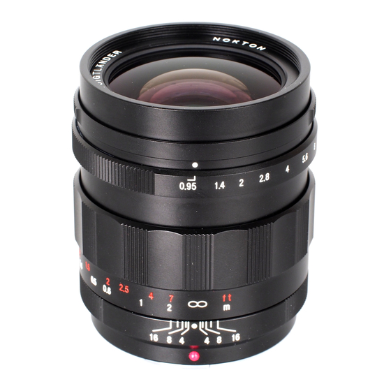 VOIGTLANDER NOKTON 25mm F0.95 Type II Instruction Manual