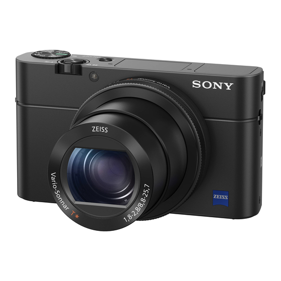 Sony DSC-RX100M4 Instruction Manual
