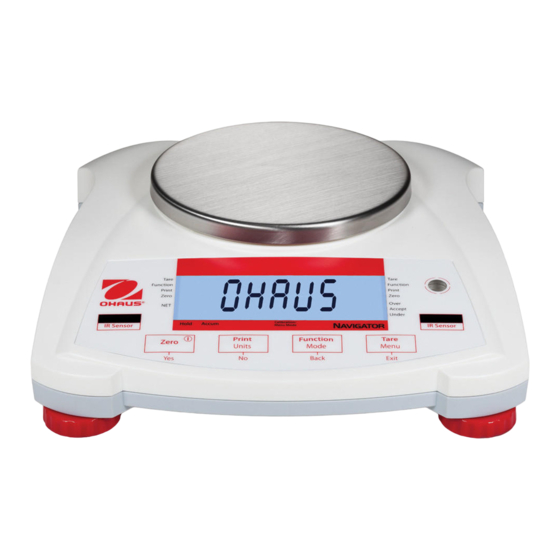 OHAUS NAvigator Calibration Manual