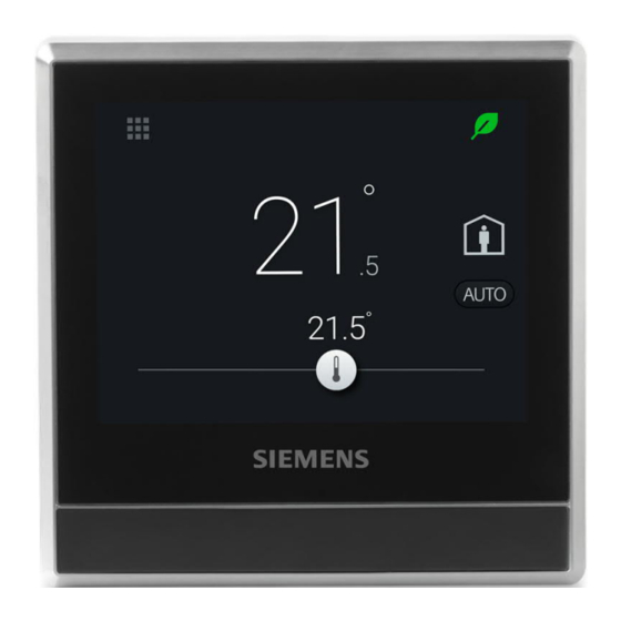 Siemens RDS110.R Quick Manual