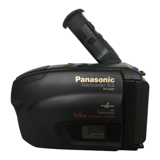 Panasonic Palmcorder PV-A226 Manuals