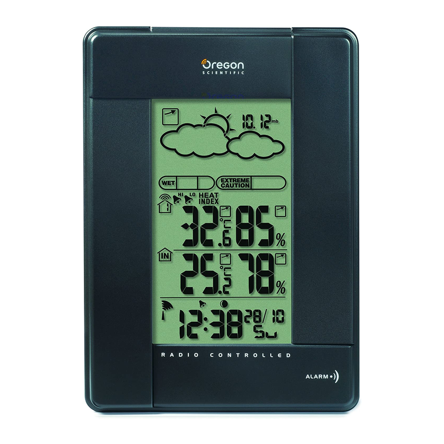 Oregon Scientific BAR388HG Wireless Weather Station Manual ManualsLib