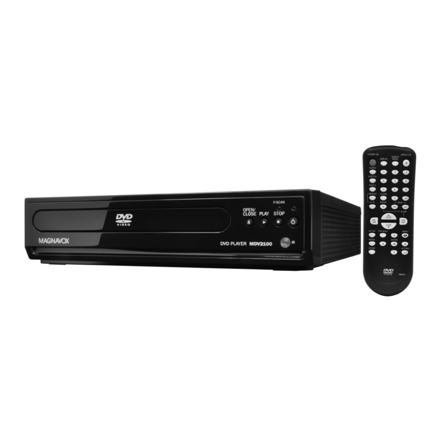 Magnavox MDV2100 Dvd Player Setup Manual ManualsLib