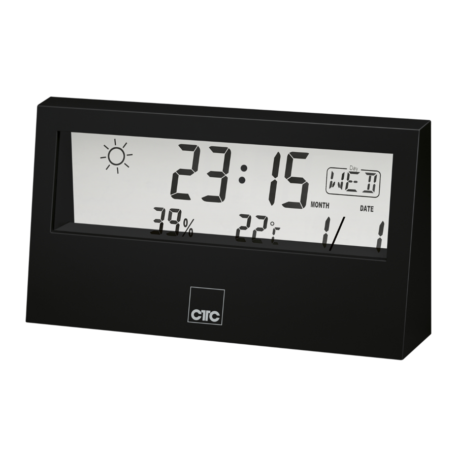CTC WSU 7022 Weather Station With Clock Manual ManualsLib