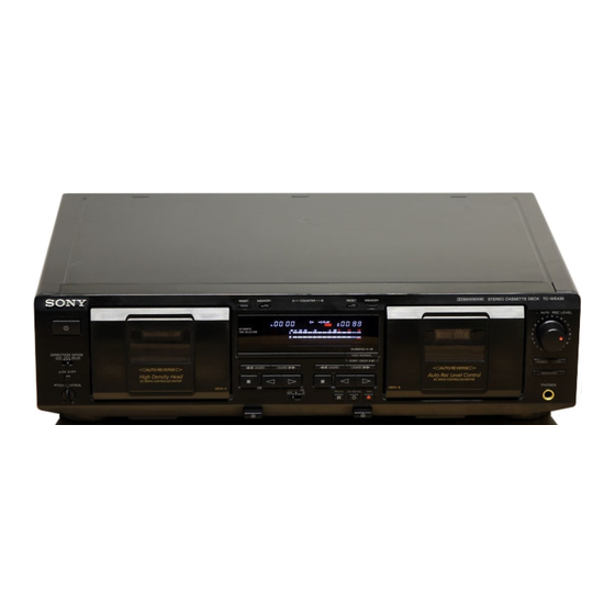 Sony TC-WE435 Operating Instructions Manual