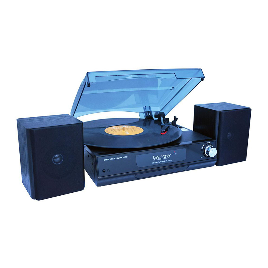 boytone BT-14TBB-SP - Turntable with Speakers Manual