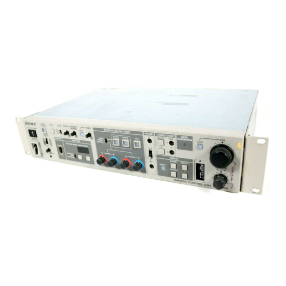 Sony CCU-D50 Service Manual