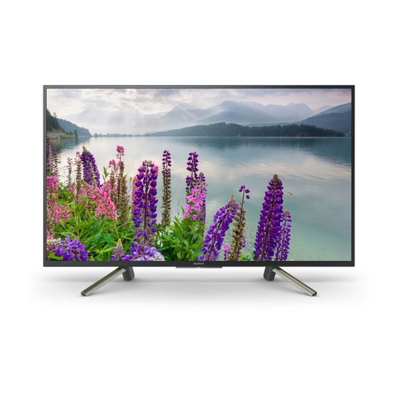 Sony Bravia KDL-49W800F Reference Manual