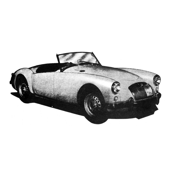 MG MGA Twin Cam Series Workshop Manual