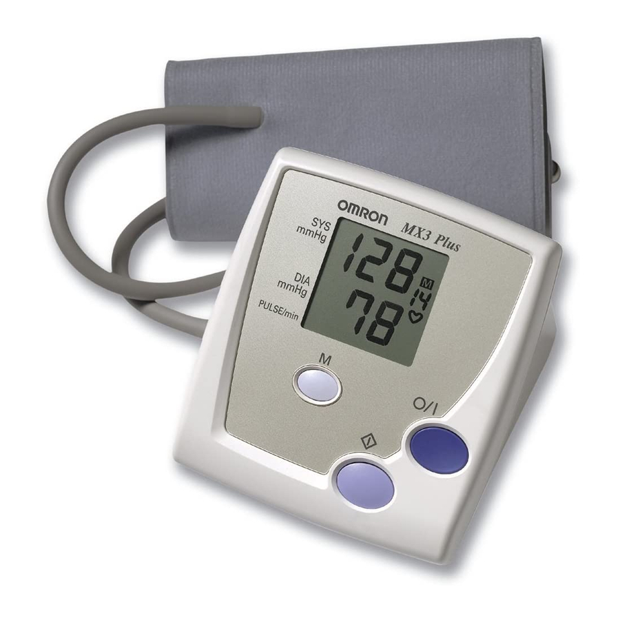 Omron MX3 Plus Automatic Blood Pressure Monitor Manual ManualsLib