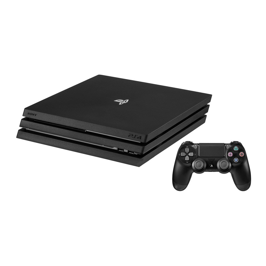 Sony PlayStation 4 Pro Quick Start Guide | ManualsLib