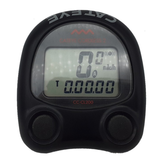 Cateye Cordless 2 CCCL200 Manual ManualsLib