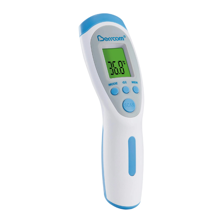 Berrcom JXB-182 - Non-contact Infrared Thermometer Manual | ManualsLib