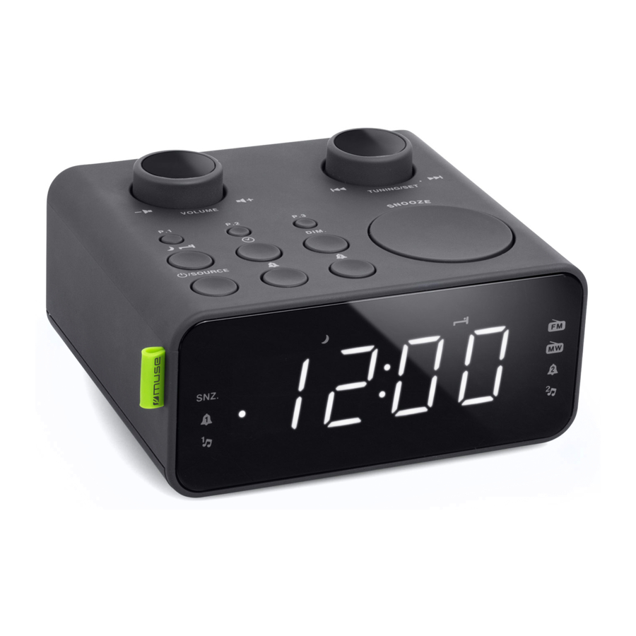 Muse M17 CR Dual Alarm Clock Radio PLL Manual ManualsLib