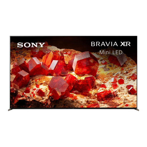 SONY BRAVIA XR X93L MANUAL Pdf Download ManualsLib