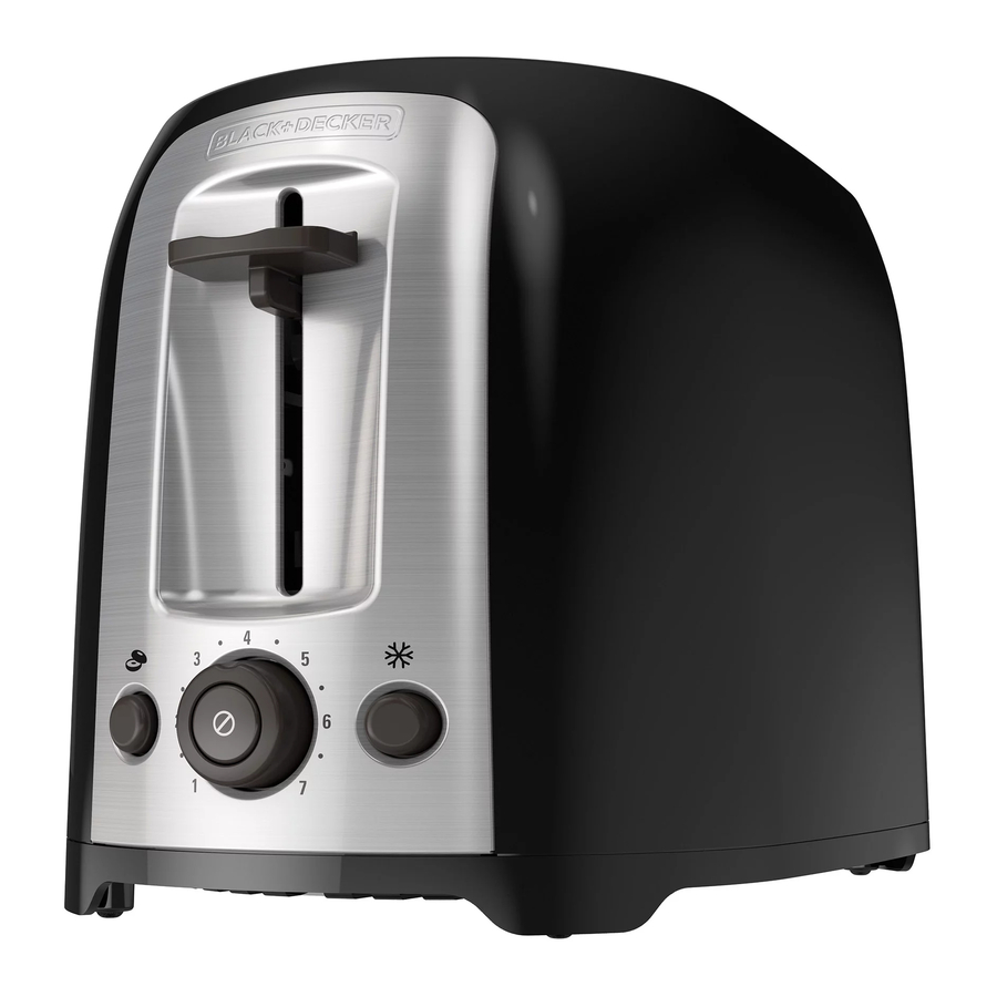 BLACK+DECKER One-Touch 2-Slice Toaster TR1300BD 