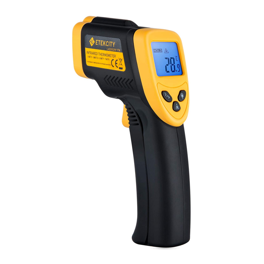 Etekcity Lasergrip 774 NonContact Infrared Thermometer Manual