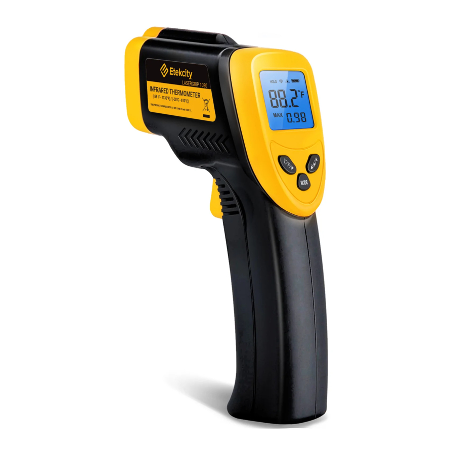 Etekcity Lasergrip 1080 Infrared Thermometer Manual ManualsLib