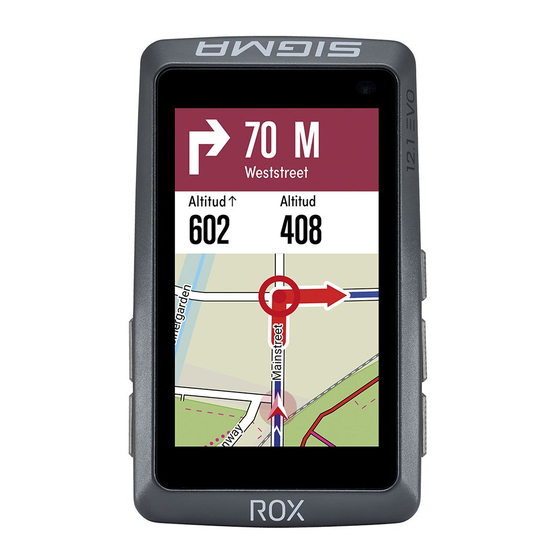 Sigma ROX 12.1 EVO Short Manual