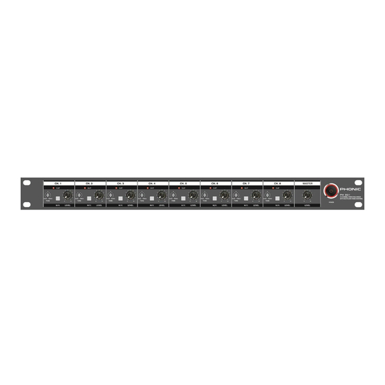 Phonic PM 801 User Manual