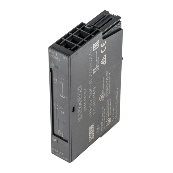 Siemens 6ES7138-4CA01-0AA0 Manual
