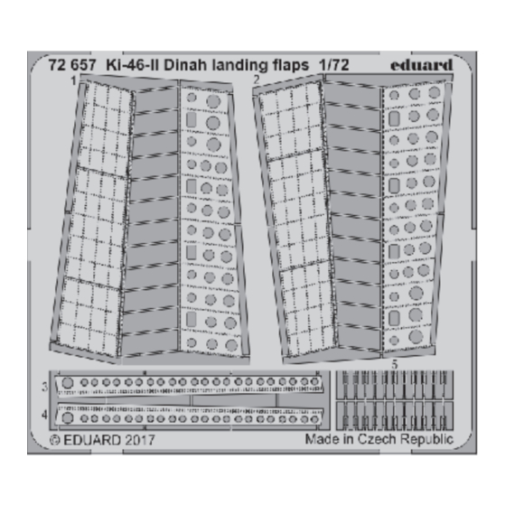 Eduard Ki-46-II Dinah landing flaps 1/72 Quick Start Manual