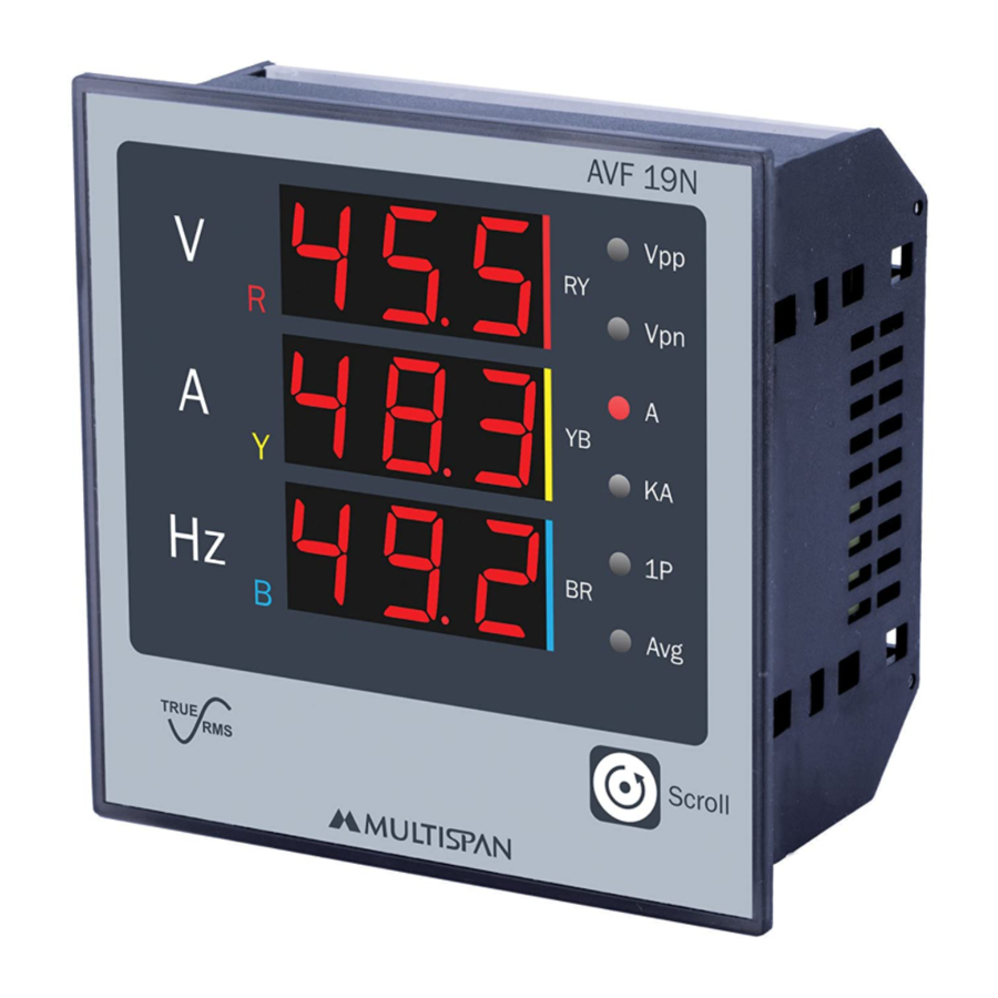 MULTISPAN AVF-19N Manual