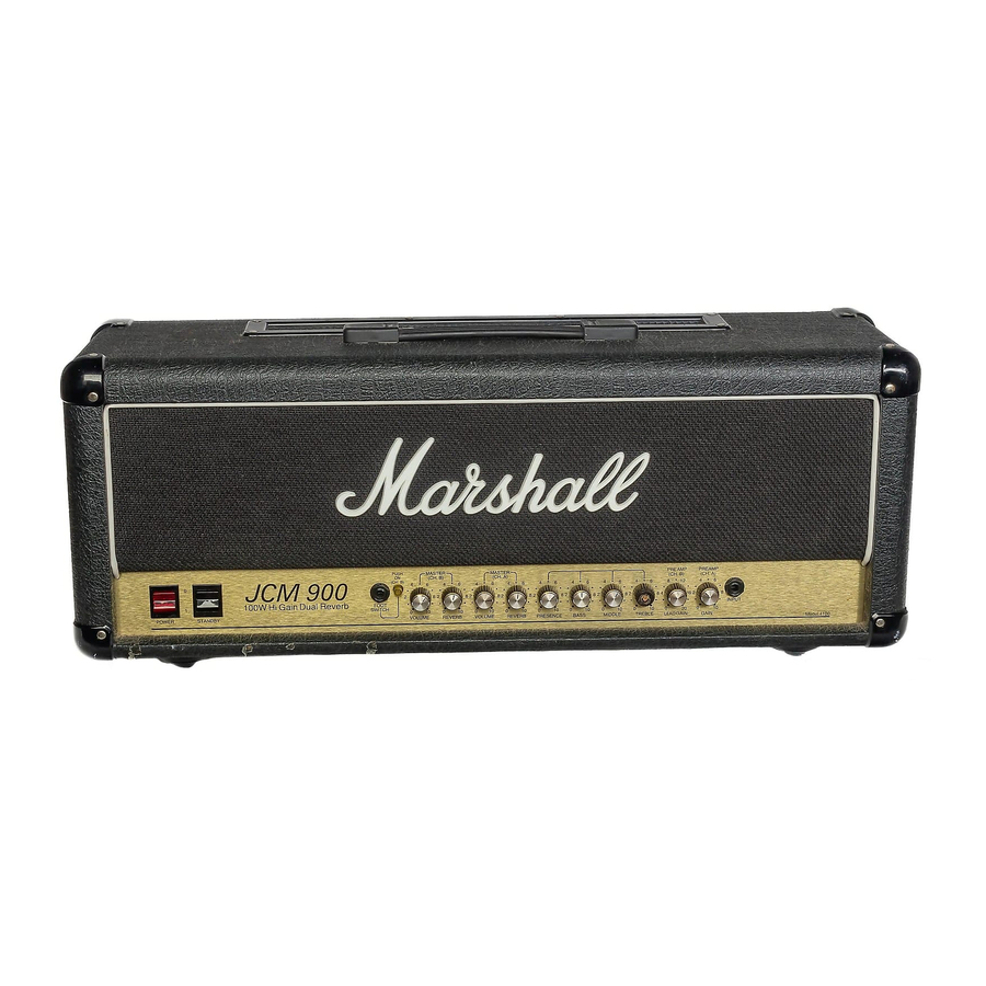 Marshall JCM 900 4100 Quick Start Guide | ManualsLib