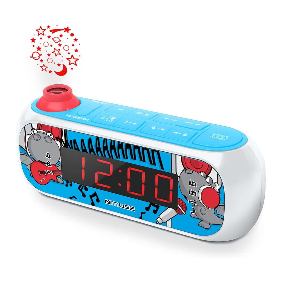 Muse M167 KDG, M167 KDB Projection Clock Radio Manual ManualsLib