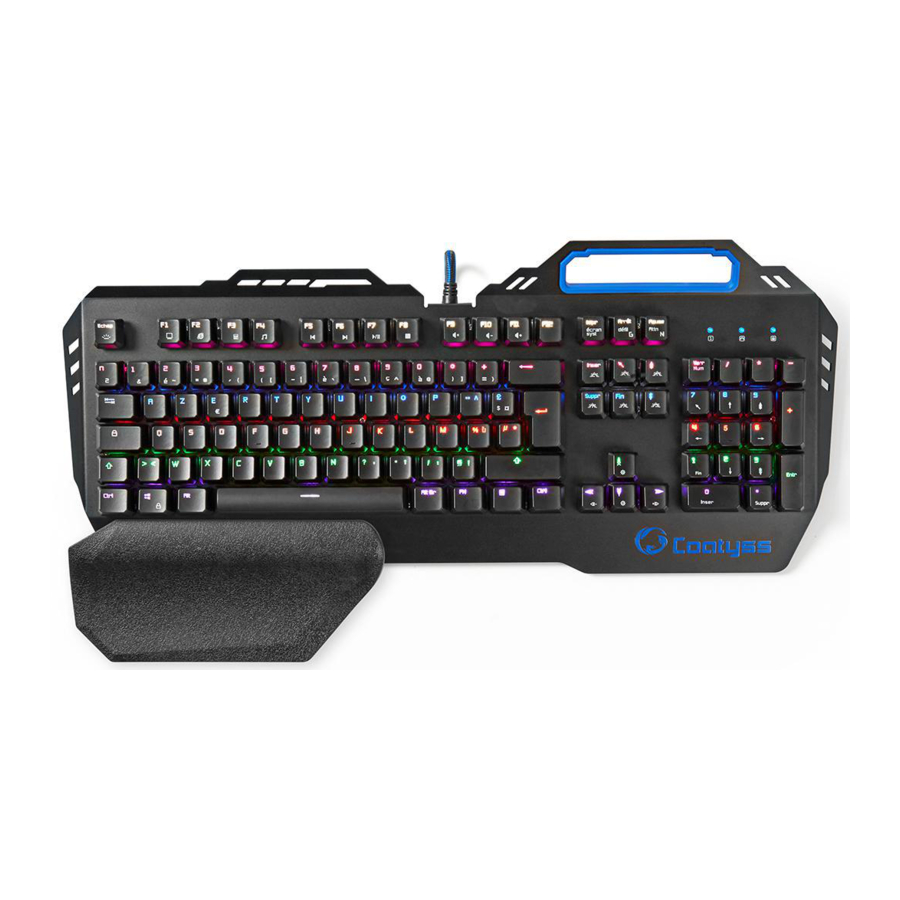 Nedis GKBD400BKND Metal Mechanical Gaming Keyboard Manual ManualsLib