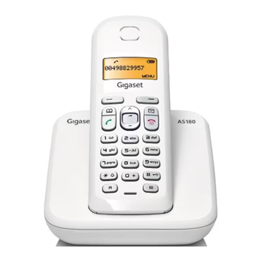 Gigaset AS180/AS280 - Telephone Manual | ManualsLib