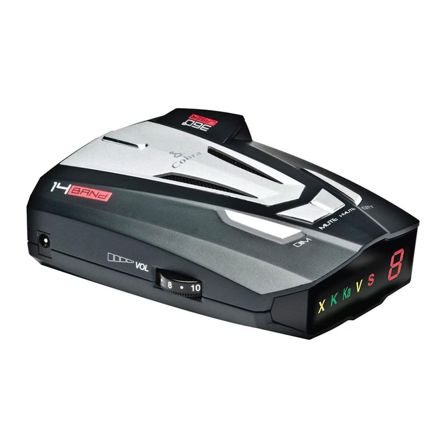 Cobra XRS 9370 High-Performance Radar/Laser Detector Manual | ManualsLib