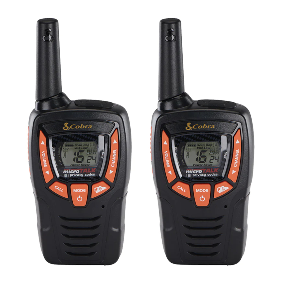 Cobra MicroTalk CXT345 - Two-Way Radio Manual | ManualsLib