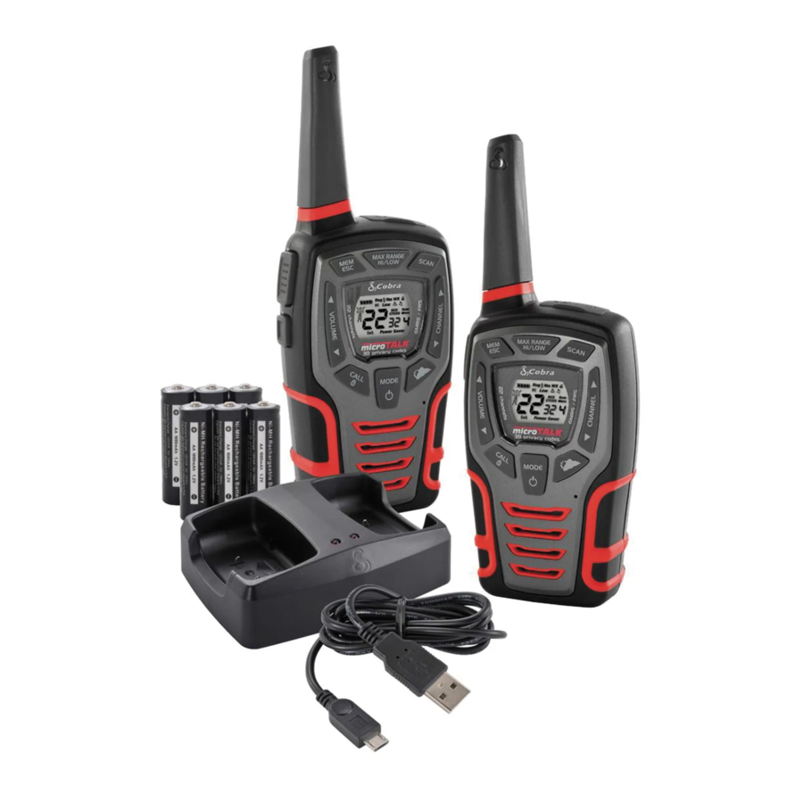 Cobra MicroTalk CXT545 TwoWay Radio Manual ManualsLib