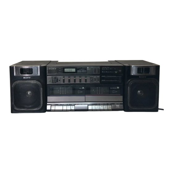 Sony CFS-W500S Operating Instructions Manual