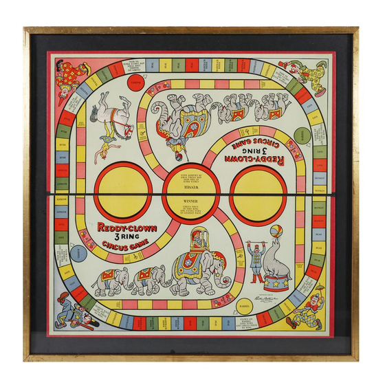 Parker Brothers Reddy Clown Three Ring Circus Game Instructions
