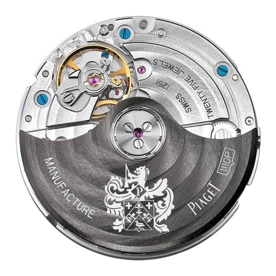 Piaget 1110P Instructions For Use Manual