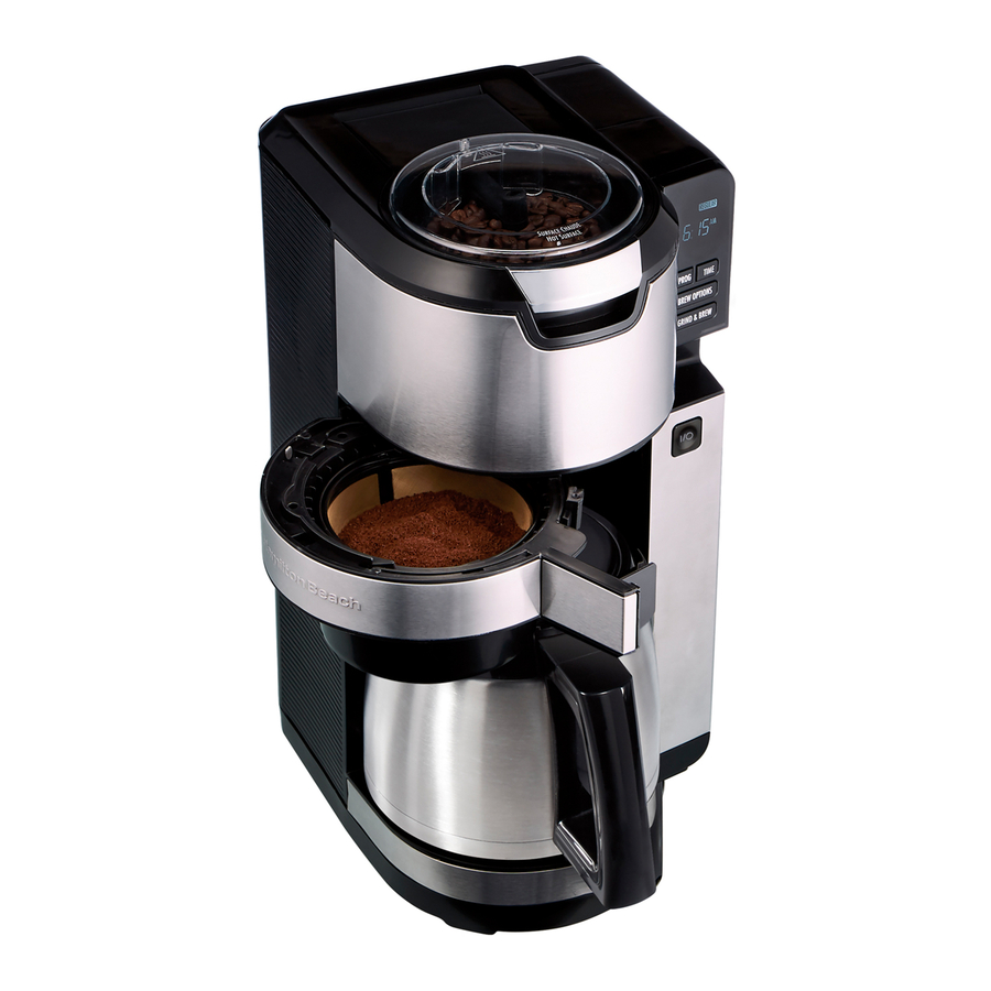 Hamilton Beach 45501 Grind & Brew 10Cup Coffee Maker Manual ManualsLib